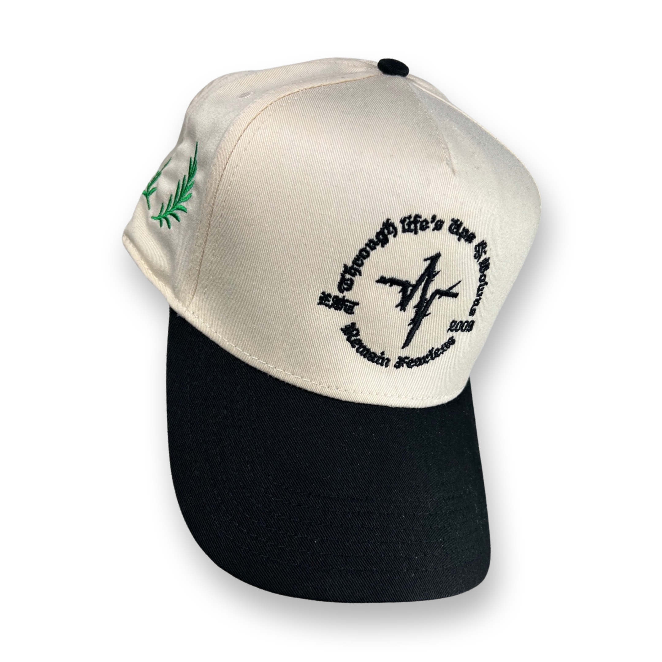 Endless Edge designer cream and black hat
