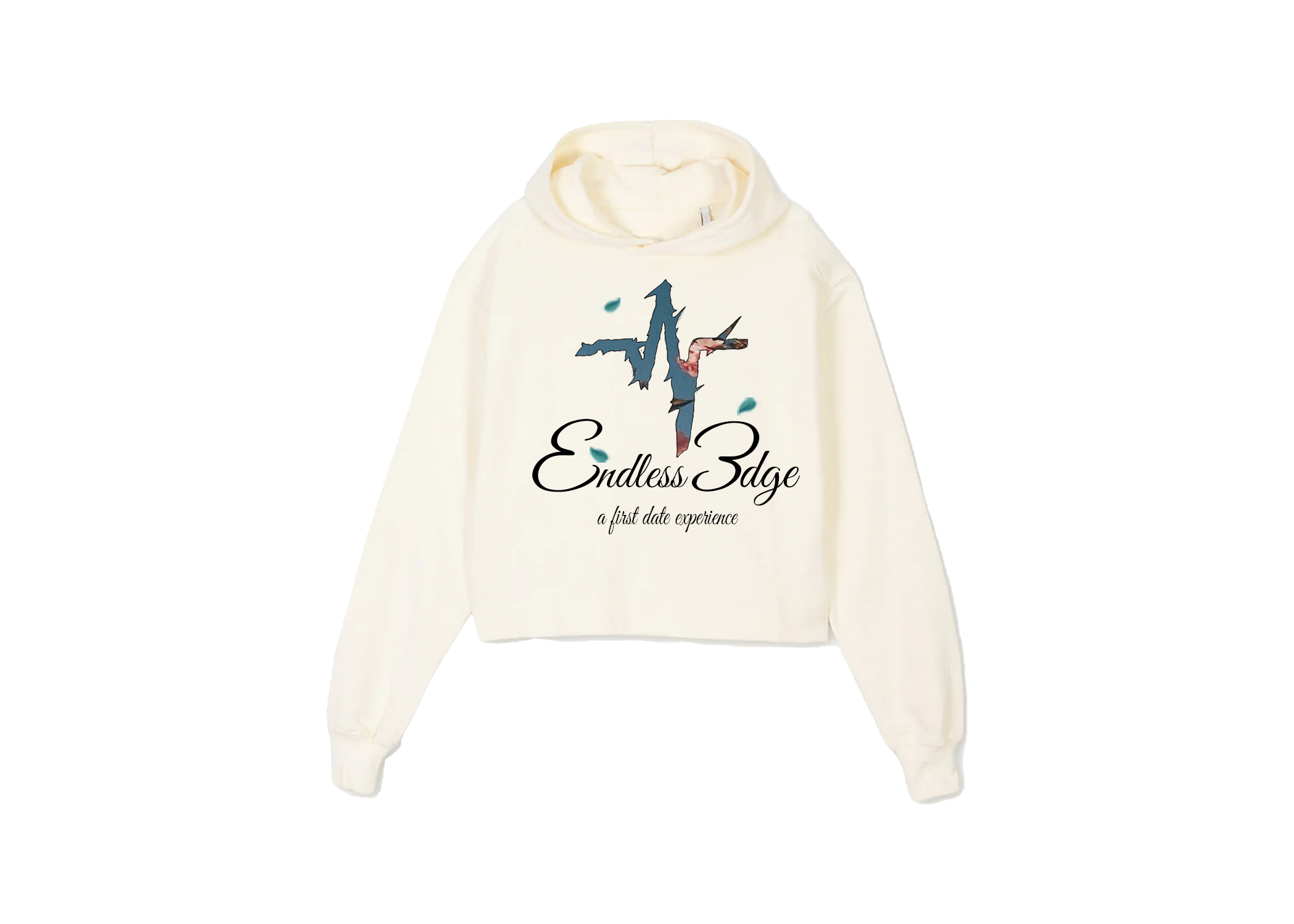 Endless Edge designer off-white Garden design Cropped Hoodie
