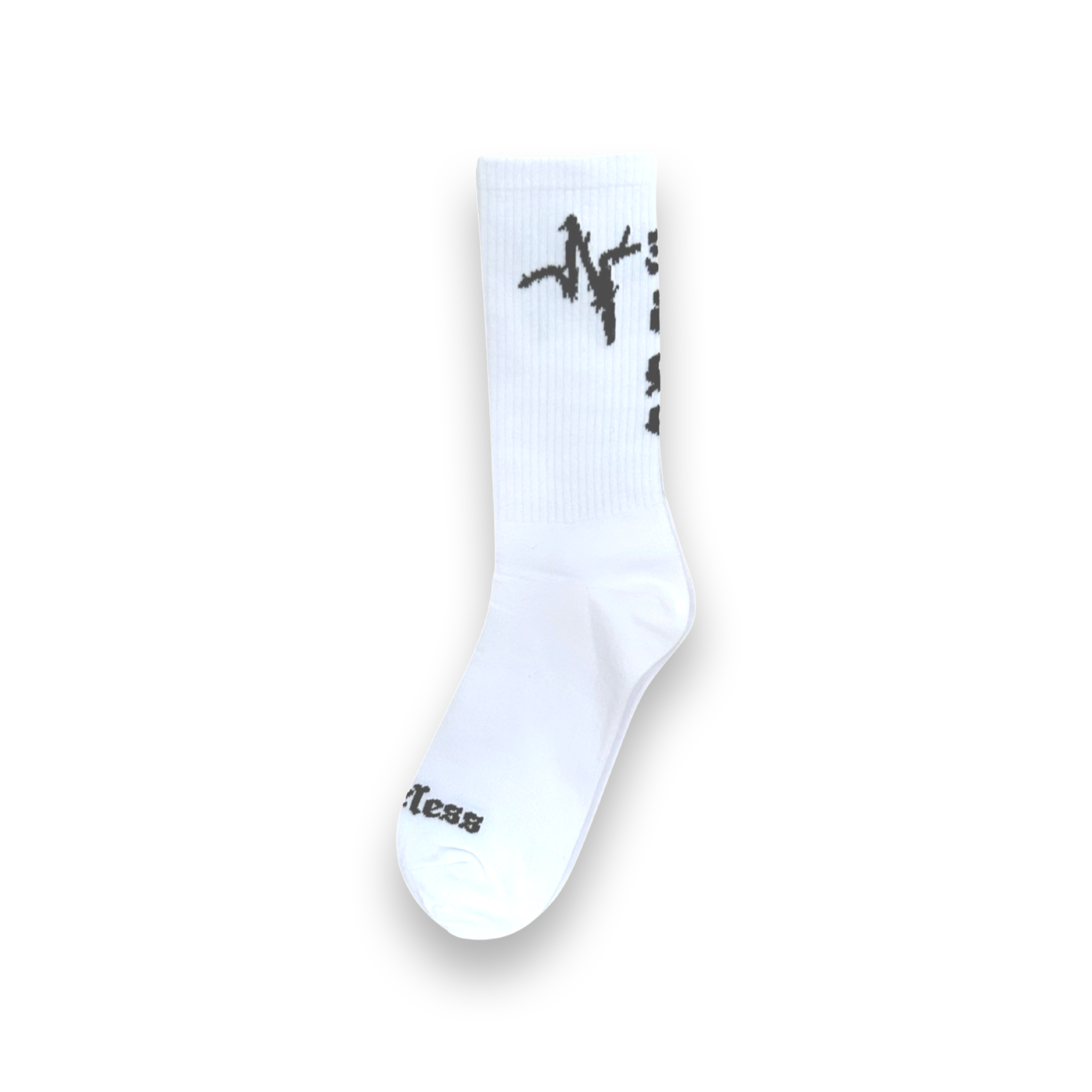 White Endless Edge designer socks