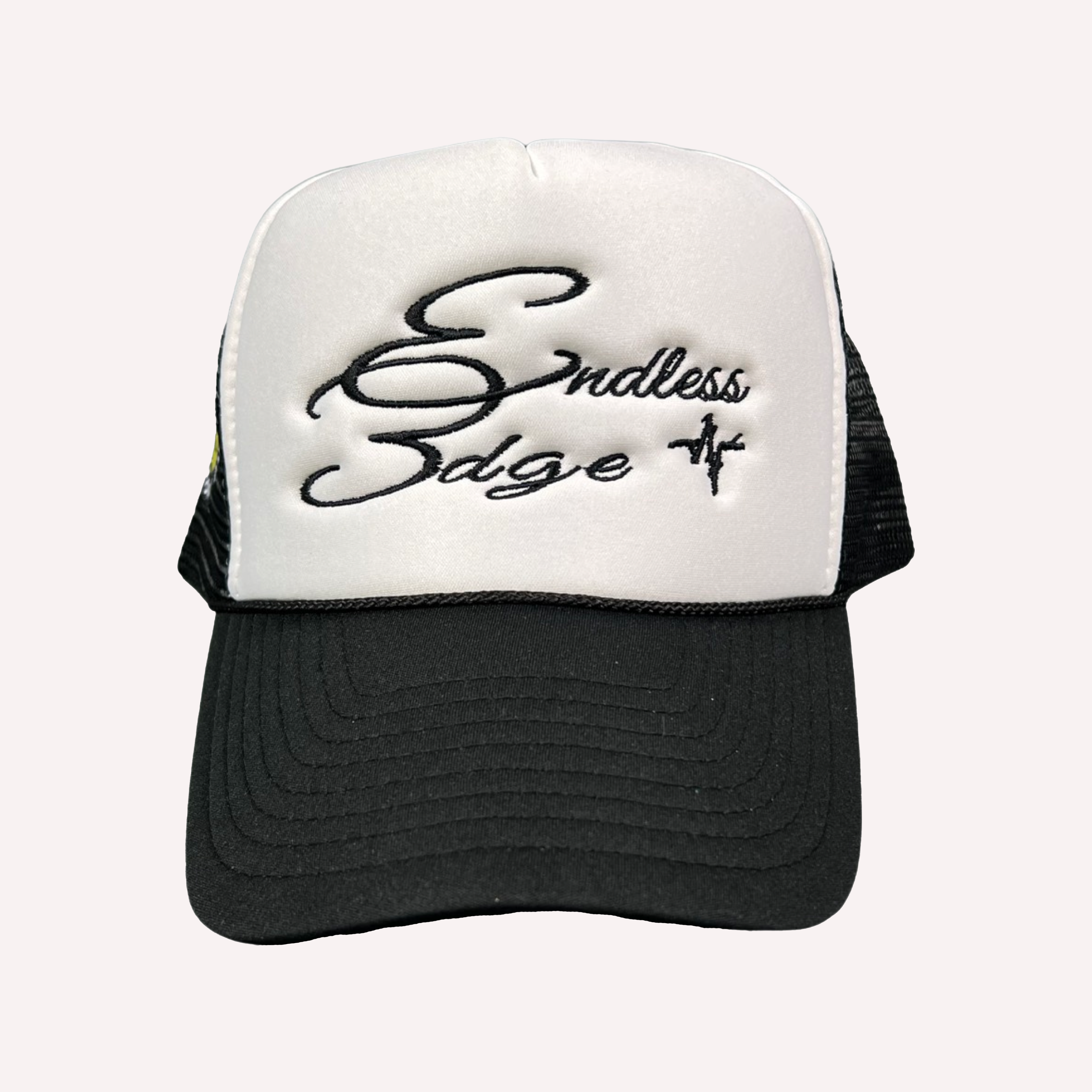 black trucker hat